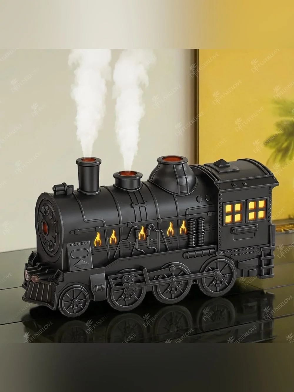 🚂💨 Diffuserlove Train Essential Oil Diffuser – 300ML Cool Mist Humidifier
